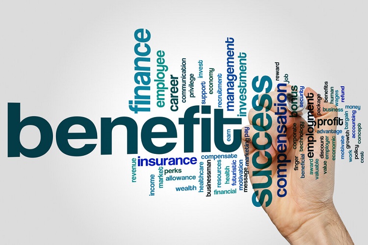 a graphic listing of employee benefits